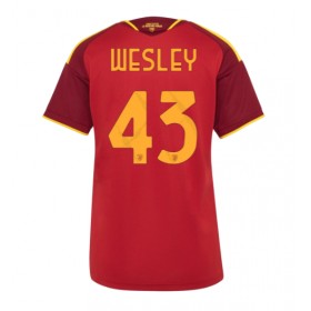 AS Roma Wesley Franca #43 Hemmakläder Dam 2026-27 Kortärmad